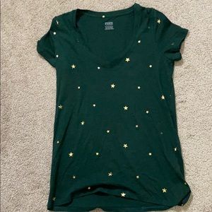 Dark green T-shirt with stars